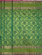 VSAS1438 - pinkish orange color body, green color pallu , blouse.