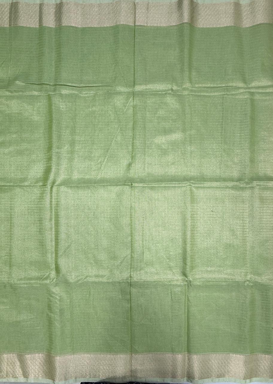 VSAS1446 - light green color body, pallu , blouse.