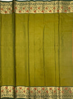 VSAS1477 - honey brown color body, mehandi green color pallu , blouse.