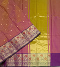 VSAS1478 - dual pink color body, mehandi green color pallu , blouse.