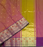 VSAS1478 - dual pink color body, mehandi green color pallu , blouse.
