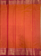 VSAS1481 - yellow color body, pinkish orange color pallu , blouse.