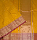 VSAS1481 - yellow color body, pinkish orange color pallu , blouse.