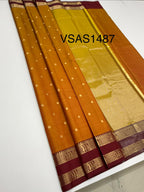 VSAS1487 - honey brown color body, pallu , blouse.