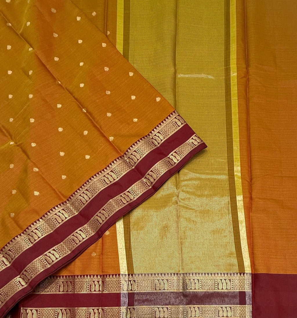 VSAS1487 - honey brown color body, pallu , blouse.