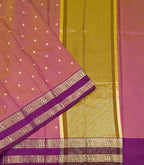 VSAS1489 - dual pink color body, honey color pallu , blouse.
