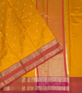 VSAS1490 - yellow color body, pinkish orange color pallu , blouse.