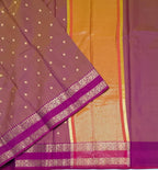 VSAS1492 - dual pink color body, pinkish orange color pallu , blouse.