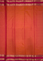 VSAS1493 - dual green color body, pinkish orange color pallu , blouse.