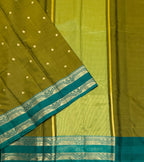 VSAS1501 - mehandi green color body, dual green color pallu , blouse.