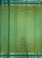 VSAS1502 - honey brown color body, dual green color pallu , blouse.