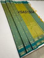 VSAS1504 - dual green color body, pallu , blouse.