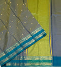 VSAS1505 - dual blue color body, dual green color pallu , blouse.