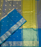 VSAS1509 - dual blue color body, pallu , blouse.