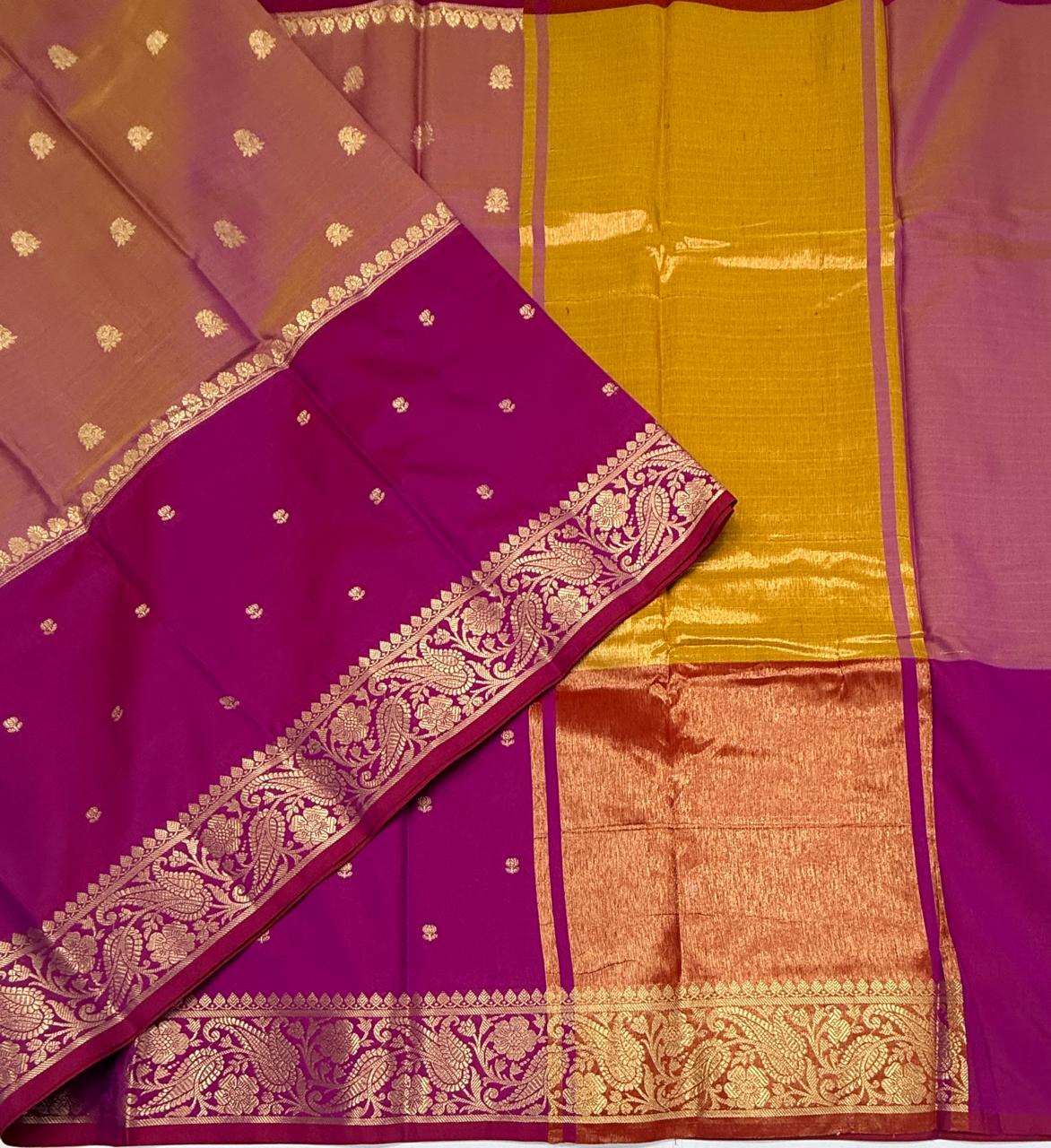 VSAS1510 - dual pink color body, pallu , blouse.