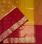 VSAS1511 - honey with red color body, pallu , blouse.