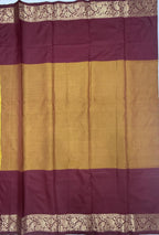 VSAS1513 - honey with maroon color body, pallu , blouse.