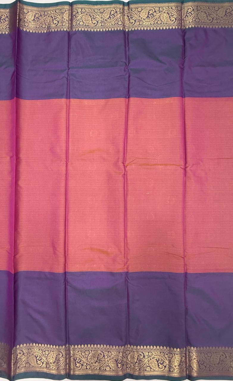 VSAS1515 - dual pink with violet color body, pallu , blouse.