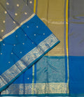 VSAS1516 - dual blue color body, pallu , blouse.