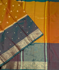 VSAS1517 - honey with pastel blue color body, pallu , blouse.