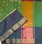 VSAS1519 - dual green with purple color body, pallu , blouse.