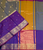 VSAS1521 - dual blue with violet color body, pallu , blouse.