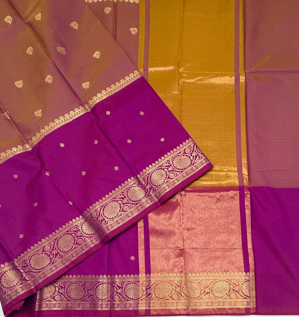 VSAS1523 - dual pink color body, pallu , blouse.