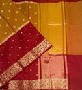 VSAS1524 - honey with red color body, pallu , blouse.