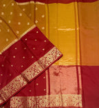VSAS1524 - honey with red color body, pallu , blouse.