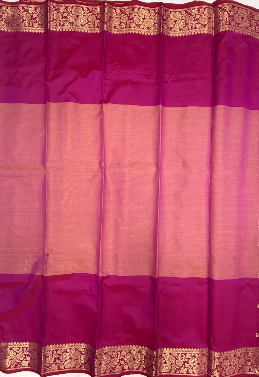 VSAS1525 - dual pink color body, pallu , blouse.
