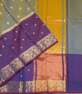 VSAS1527 - dual blue with violet color body, pallu , blouse.
