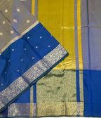 VSAS1528 - dual blue color body, pallu , blouse.