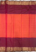 VSAS1530 - pinkish orange color body, pallu , blouse.