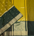 VSAS1531 - dual mehandi green color body, pallu , blouse.
