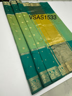 VSAS1533 - dual green color body, pallu , blouse.