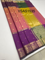 VSAS1535 - dual pink with violet color body, pallu , blouse.