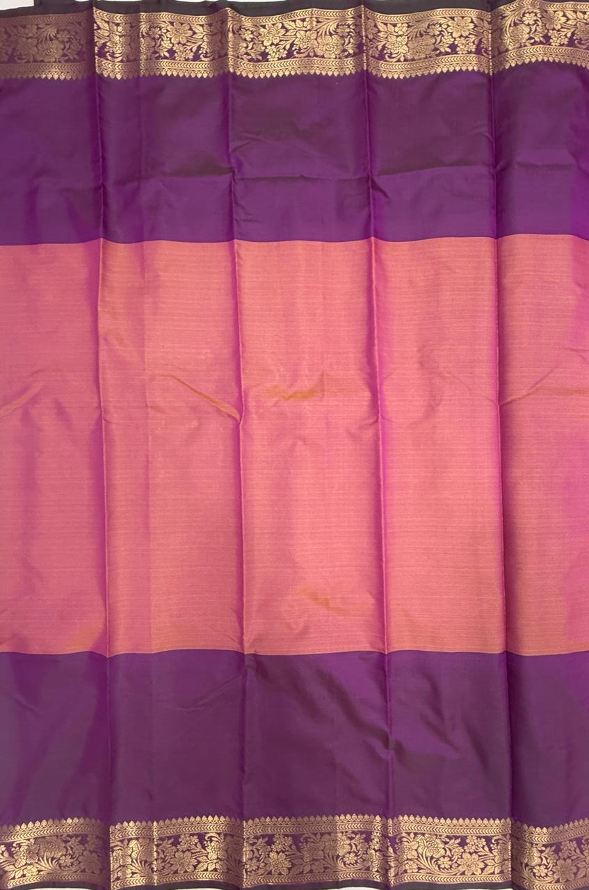 VSAS1535 - dual pink with violet color body, pallu , blouse.