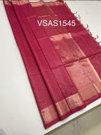 VSAS1545 - rani pink color body, pallu , blouse.