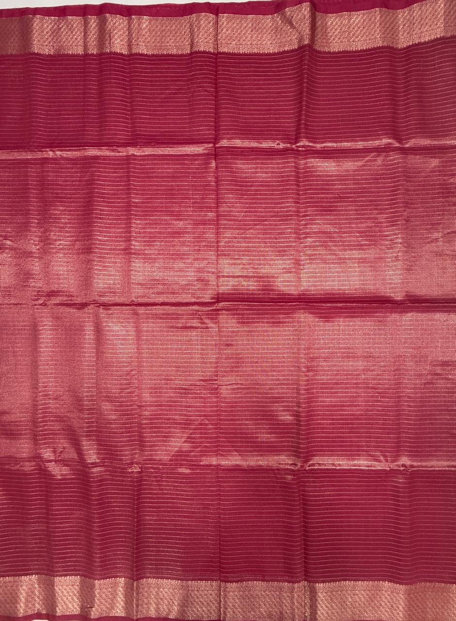 VSAS1545 - rani pink color body, pallu , blouse.