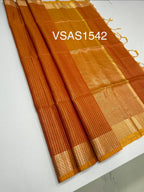 VSAS1542 - yellow with red color body, pallu , blouse.