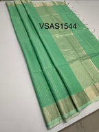VSAS1544 - turquoise blue color body, pallu , blouse.