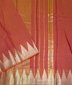 VSAS1538 - pinkish orange color body, pallu , blouse.
