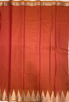 VSAS1538 - pinkish orange color body, pallu , blouse.