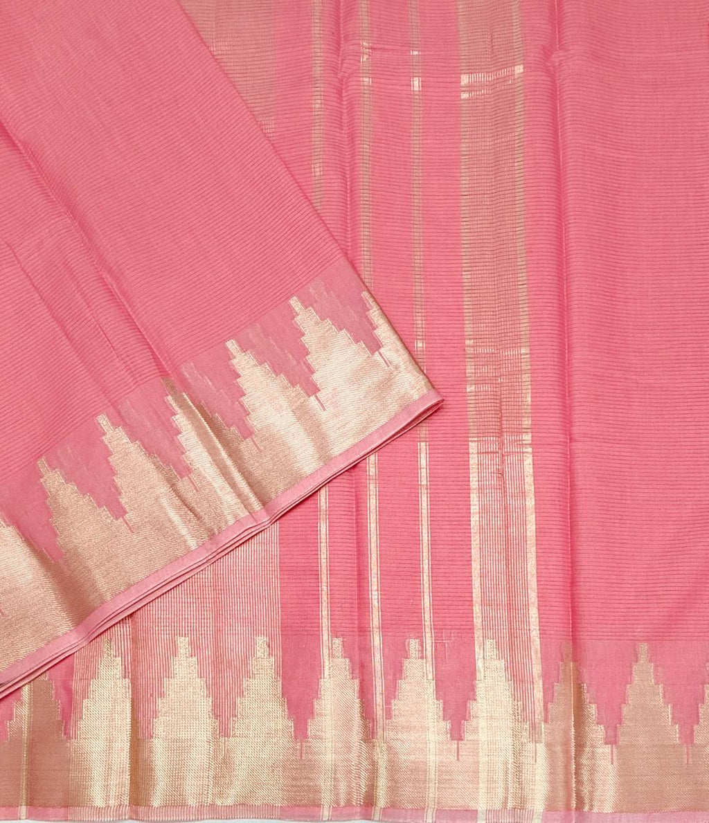VSAS1539 - pink color body, pallu , blouse.