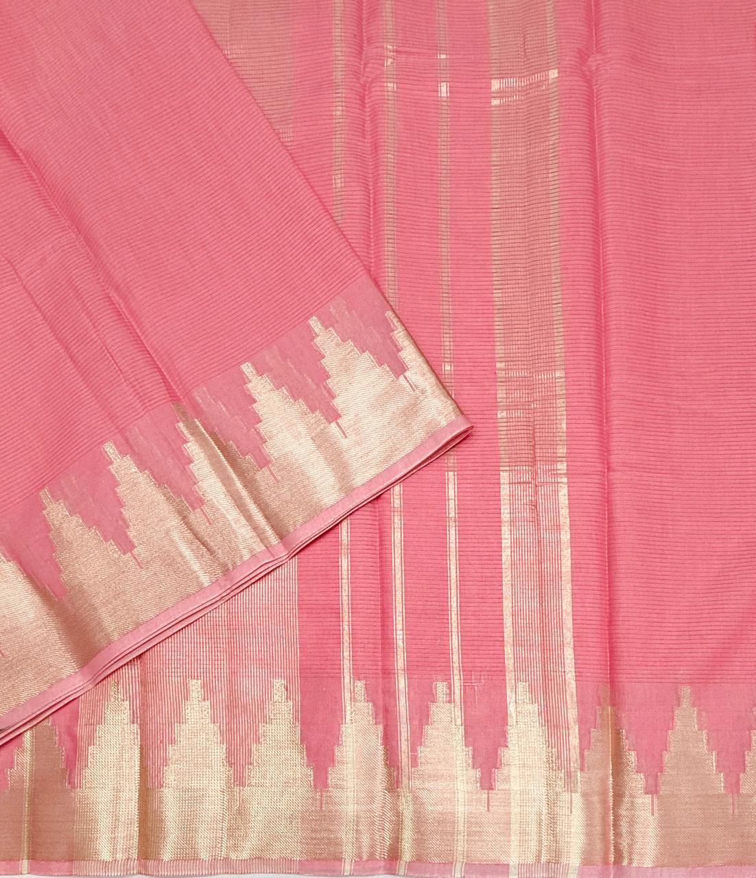 VSAS1539 - pink color body, pallu , blouse.