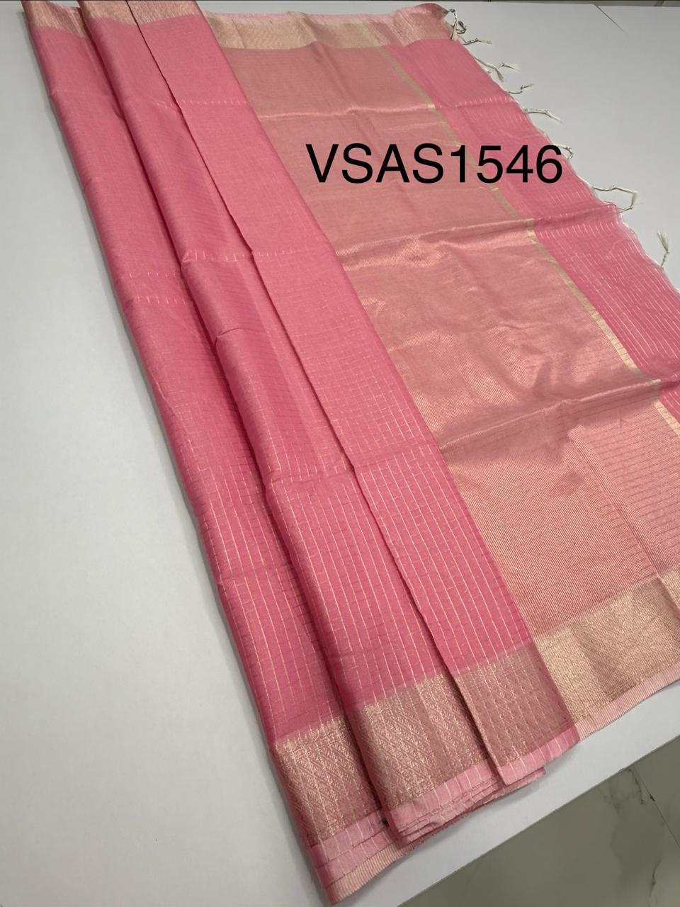 VSAS1546 - light pink color body, pallu , blouse.
