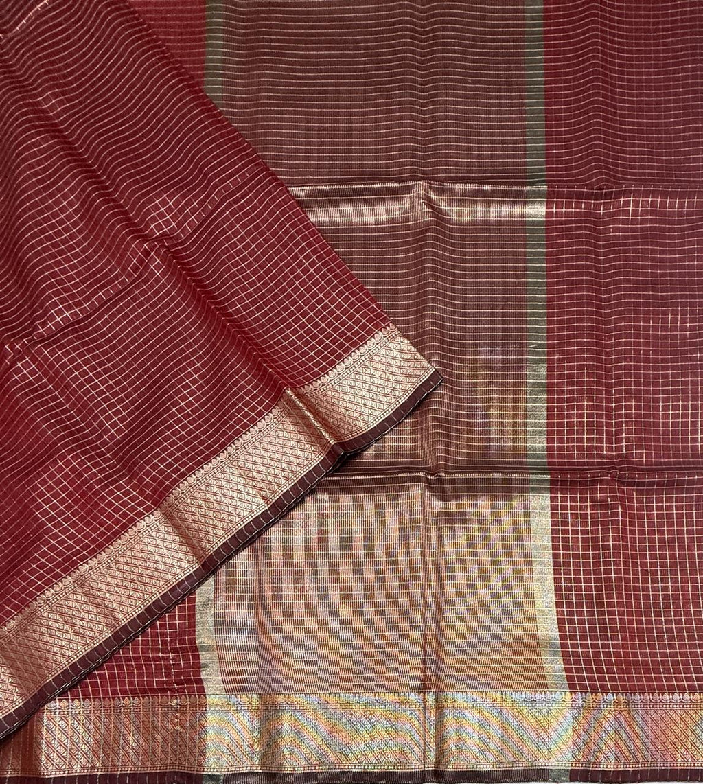 VSAS1547 - brown color body, pallu , blouse.