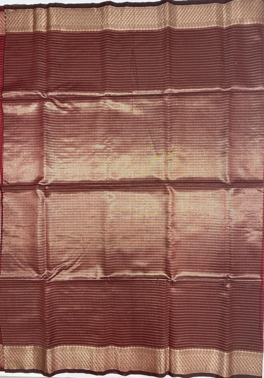 VSAS1547 - brown color body, pallu , blouse.