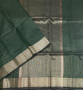 VSAS1548 - bottle green color body, pallu , blouse.