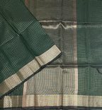VSAS1548 - bottle green color body, pallu , blouse.